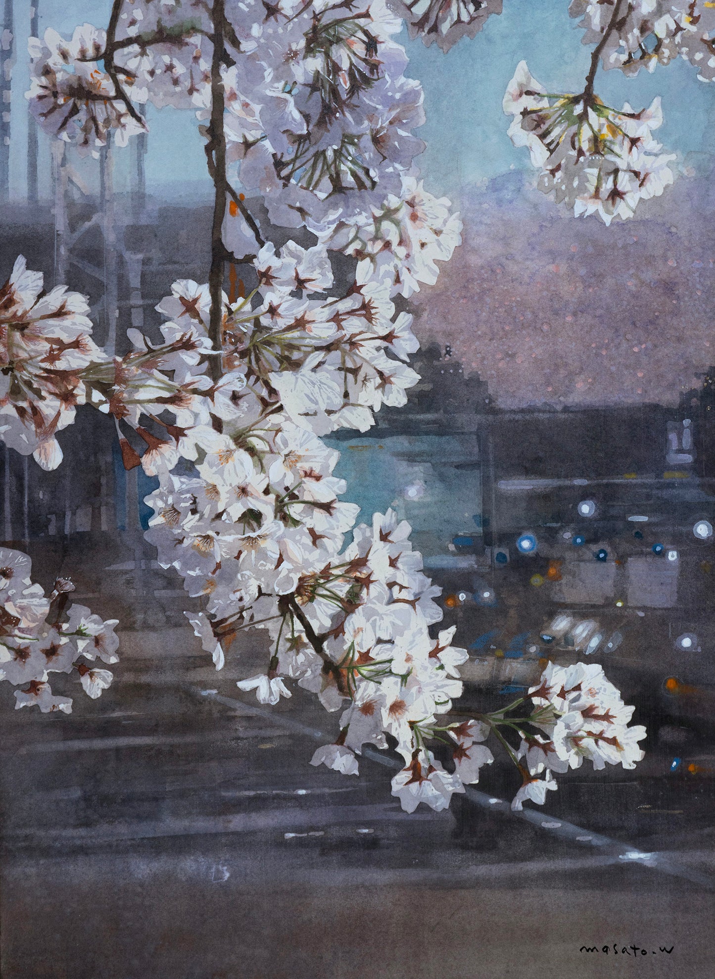 3.光る桜