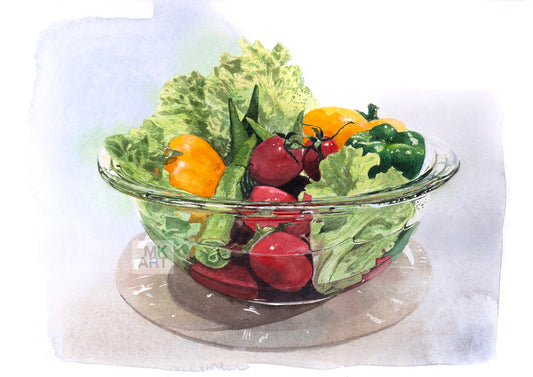 2.野菜とガラス器 / Vegetables and glassware