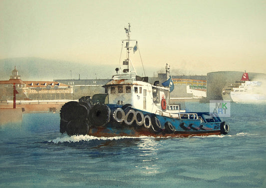 3. Tugboat returning to port