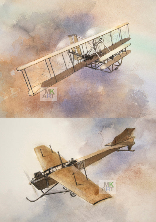 3.古い飛行機2種/2 old planes