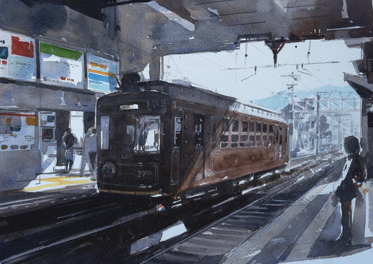 SK.嵐電大宮駅スケッチ/Sketch of Randen Omiya Station