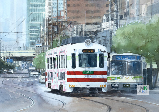 3.路面電車スケッチ/Tram sketch