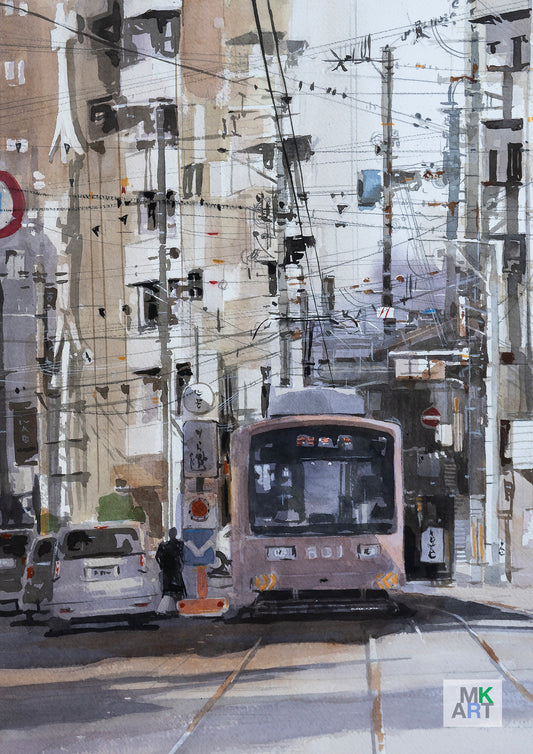 SK.路面電車の走る町 / A town where trams run