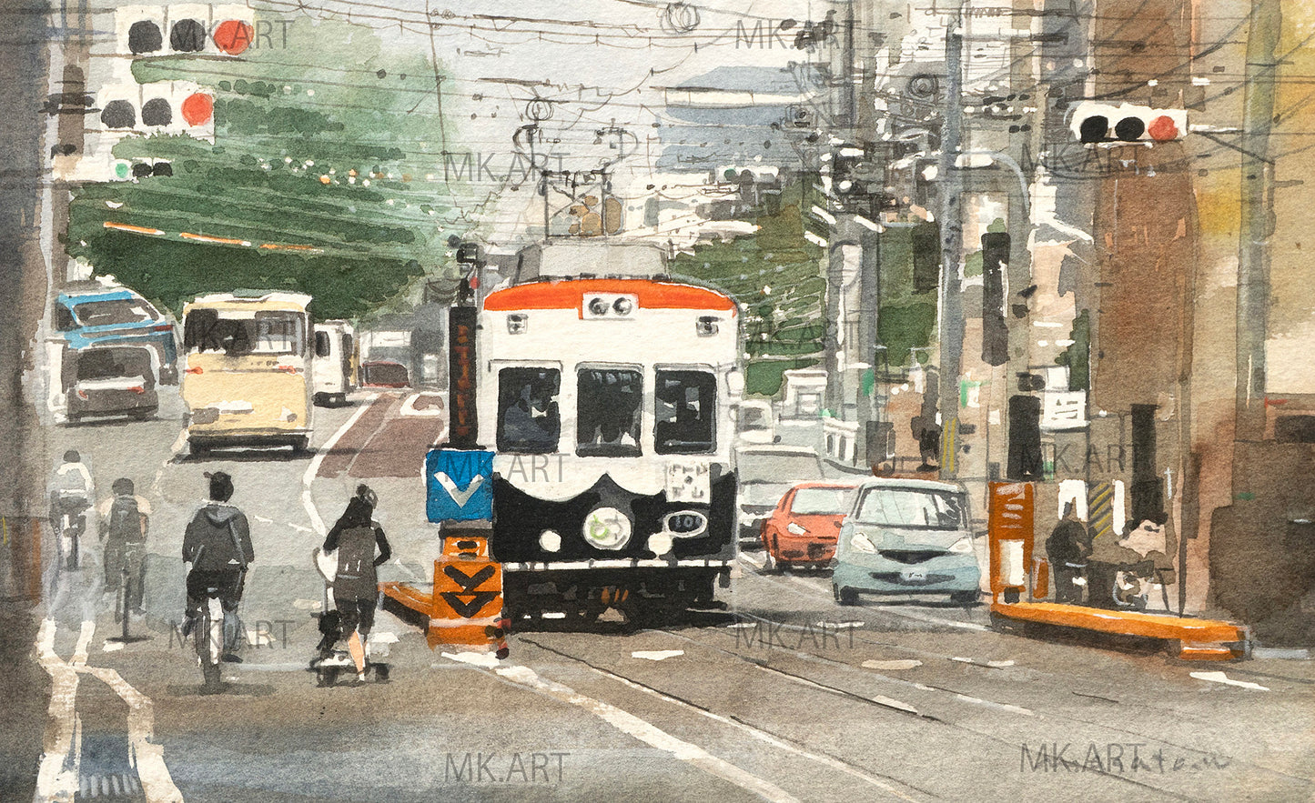 S.白と黒の路面電車