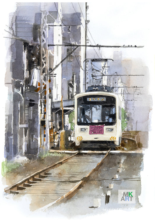 X.A4トラムスケッチ/Tram sketch